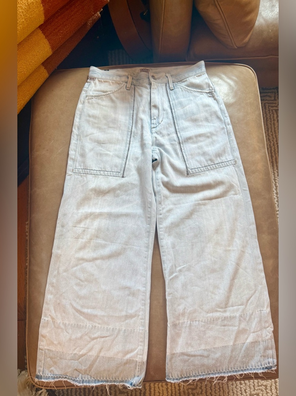 NWOT Citizens of Humanity Light Wash Wide-Leg Crop — size 26